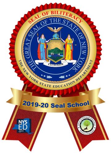 NYS Segel of Biliteracy Badge 2019-2020